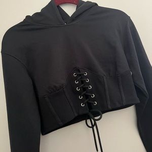 Halara Corset Cropped Sweatshirt
